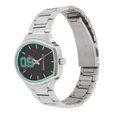 Fastrack, Women's  Watch Analog, Black Dial Silver Stainless Steel Strap, 6175SM02